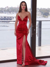 Mermaid Satin Sweetheart Prom Dresses SYP136