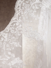 Wedding Dresses Scoop Neck Lace Tulle Sleeveless