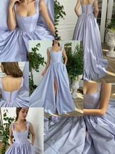 Modest Evening Dress Custom Made Satin Prom Dresses Y193