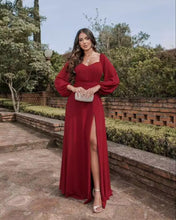 Off Shoulder Chiffon Prom Dress with Slit SYP170