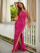 Spring Formal Dress One Shoulder Brush Train Dresses SYP20