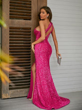 Spring Formal Dress One Shoulder Brush Train Dresses SYP20