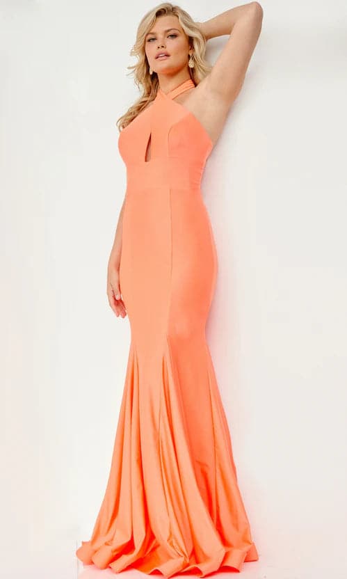 Orange High Neck Prom Dress SYP74