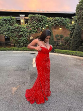 Glitter Royal Blue Mermaid Prom Dress Royal Blue Evening Dress Y5629