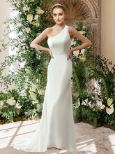 Wedding Dresses One Shoulder  Chiffon Sleeveless Simple Sexy