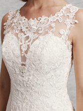 Wedding Dresses Scoop Neck Court Train Lace Satin Tulle Regular Straps Beautiful Back with Lace Appliques