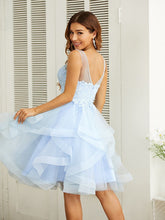 Applique V-neck Knee-Length Dresses SYH58