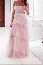 Princess Hot Pink Tiered Tulle Prom Dress SYP103