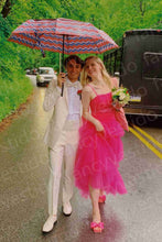 Princess Hot Pink Tiered Tulle Prom Dress SYP103