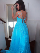 Spaghetti Straps Tulle Sweep Train Dresses SYP125