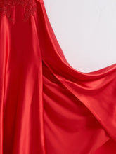 Sunnderly A-line Spaghetti Straps Corset Back Prom Dress With Split