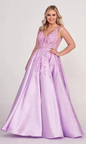 Lilac Prom Dress with 3-D Butterflies SYP58