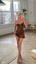 satin homecoming dress party outfit classy outfit unique homecoming dress short Y2992
