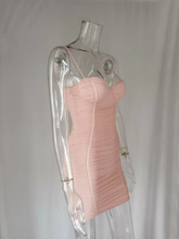Ladies Summer Clothing Dress Sexy Shoulder Strap Skinny Club Party New Pink Dress Casual Dress Mini Homecoming Dress Y950