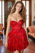 A-Line Sweetheart Lace Appliques Homecoming Dresses with Bowknot