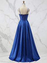 Red Satin A Line Corset Prom Dress with Beaded Boning