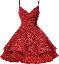 Sequin Homecoming Dresses for Teens Sparkly Short Prom Dresses SYH87