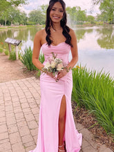 Romantic Soft Pink Cowl Neck Corset Satin Prom Dress