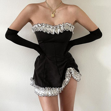 Irregular Strapless Homecoming Dress Sexy Cocktail Dress Y5941