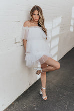 White Tulle Mini Dress Short Mini Gown SYH6