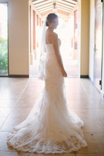 White Lace Mermaid Sweetheart Off Shoulder Beach Wedding Dresses, MW222