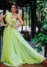 Prom Dresses with One Shoulder Slit in Prom Dress SYP12