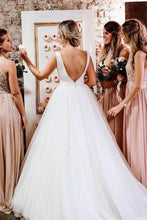 Satin Tulle A-Line Bateau Sleeveless Wedding Dresses With Bow, MW554
