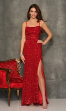 Sequined Red Prom Dress With Split Special Occasion SYP52
