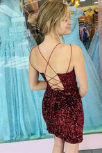 Short Backless Burgundy Formal Graduation Prom Dresses SYH77
