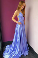 High Slit Lavender Prom Dress with Pockets SYP84