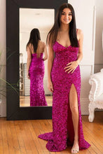 Plunging Neckline Prom Dress Long Prom Dress with Slit SYP171