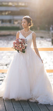 Sparkly Beading Lace Tulle Ball Gown Wedding Dresses,DB0170