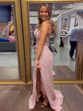 Strapless Sweetheart Sequins Bodycon Long Prom Dress with Beading
