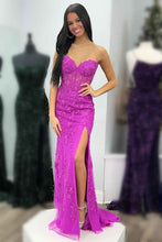 Corset Lace Long Prom Dress With Slit SYP116