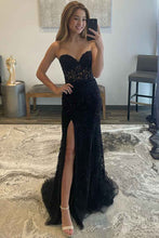 Corset Lace Long Prom Dress With Slit SYP116