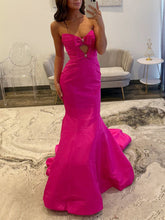 Strapless Bow-Bodice Mermaid Prom Dress with Cutout