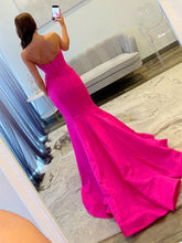 Strapless Bow-Bodice Mermaid Prom Dress with Cutout