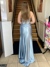 Strapless Corset Satin Long Prom Dress with High Slit