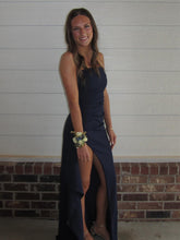 Strapless Ruched Long Prom Dress with Slit