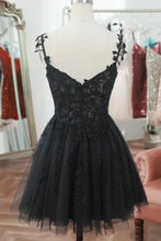 Straps Sweetheart Lace Cute Black Homecoming Dress Cocktail Dress PD541