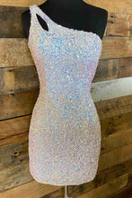 Stunning Hot Pink Sequins Homecoming Dress SYH19