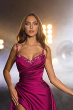 Sweetheart Sexy High Split Mermaid Sleeveless Floor-Length Prom Dress with Ruffles