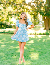 Retro Style Floral A-line Short Homecoming Dress Summer Outfit Dress Y2957