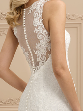 Wedding Dresses Bateau Neck  All Over Lace Regular Straps Sexy Illusion Detail Backless with Beading Appliques