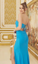 Cyan Prom Dress Sweetheart Strapless Formal Dress SYP46