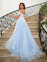 Tulle Applique Off-the-Shoulder Prom Dresses SYP165