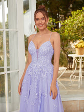 Tulle Formal Gown Floor-Length Prom Dresses SYP164