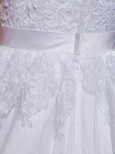 Ball Gown A-Line Wedding Dresses Scoop Neck  Lace Tulle Sleeveless