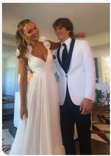 Elegant A-line White Prom Dress,Charming Formal Gown ,White Evening Dress Y1862