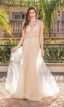V Neck Prom Ball Gown with Sheer Bodice SYP71